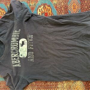 Abercrombie & Fitch Men's Charcoal Graphic Tee